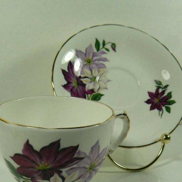 Delphine Bone China England Porcelain Floral Flower Tea Coffee Cup & Saucer Set - Picture 10 of 12
